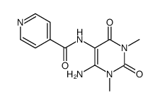 4-Pyridinecarboxamide,N-(6-amino-1,2,3,4-tetrahydro-1,3-dimethyl-2,4-dioxo-5-pyrimidinyl)-结构式