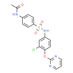 N-(4-([3-CHLORO-4-(2-PYRIMIDINYLOXY)ANILINO]SULFONYL)PHENYL)ACETAMIDE结构式