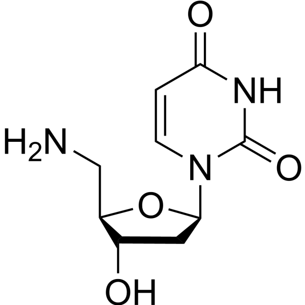 1-[(2R,4S,5R)-5-(aminomethyl)-4-hydroxy-oxolan-2-yl]pyrimidine-2,4-dione Structure