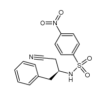 (S)-3-[p-nitrobenzenesulfonyl]amino-4-phenylbutanenitrile结构式
