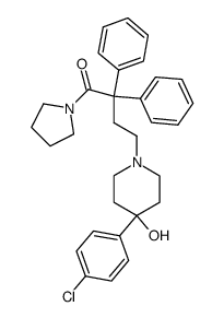 1-{4-[4-(4-chloro-phenyl)-4-hydroxy-piperidin-1-yl]-2,2-diphenyl-butyryl}-pyrrolidine结构式