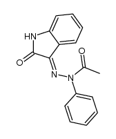 acetic acid-[(2-oxo-indolin-3-ylidene)-phenyl-hydrazide]结构式