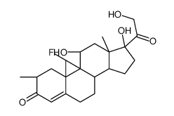 (8S,9R,10S,11S,13S,14S,17R)-9-fluoro-11,17-dihydroxy-17-(2-hydroxyacetyl)-2,10,13-trimethyl-1,2,6,7,8,11,12,14,15,16-decahydrocyclopenta[a]phenanthren-3-one Structure