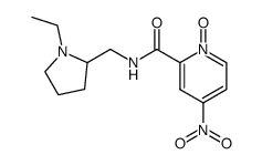 4-Nitro-1-oxy-pyridine-2-carboxylic acid (1-ethyl-pyrrolidin-2-ylmethyl)-amide结构式