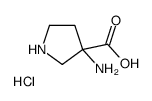 3-Aminopyrrolidine-3-carboxylic acid hydrochloride structure