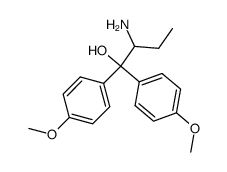 2-amino-1,1-bis-(4-methoxy-phenyl)-butan-1-ol结构式