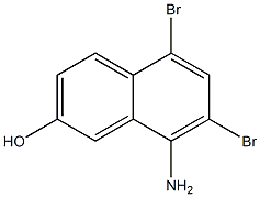 8-amino-5,7-dibromo-2-Naphthalenol结构式