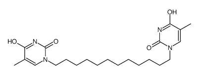 5-methyl-1-[12-(5-methyl-2,4-dioxopyrimidin-1-yl)dodecyl]pyrimidine-2,4-dione Structure