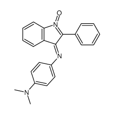 N,N-Dimethyl-N'-[1-oxy-2-phenyl-indol-(3E)-ylidene]-benzene-1,4-diamine结构式