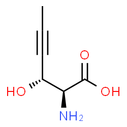 (2S,3R)-2-Amino-3-hydroxy-4-hexynoic acid结构式
