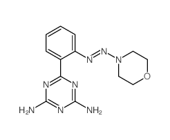 6-(2-morpholin-4-yldiazenylphenyl)-1,3,5-triazine-2,4-diamine结构式