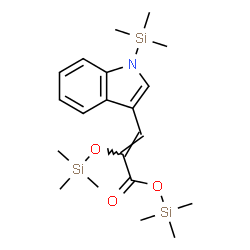 2-[(Trimethylsilyl)oxy]-3-[1-(trimethylsilyl)-1H-indol-3-yl]propenoic acid trimethylsilyl ester结构式