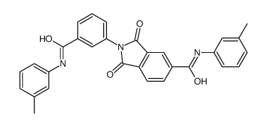 N-(3-methylphenyl)-2-[3-[(3-methylphenyl)carbamoyl]phenyl]-1,3-dioxoisoindole-5-carboxamide结构式