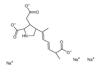 trisodium,(2S,3S,4S)-4-[(2Z,4E,6R)-6-carboxylatohepta-2,4-dien-2-yl]-3-(carboxylatomethyl)pyrrolidine-2-carboxylate结构式