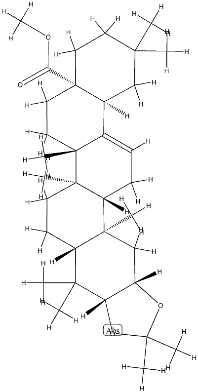 2β,3β-[(1-Methylethylidene)bis(oxy)]olean-12-en-28-oic acid methyl ester structure