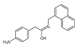 2-(4-aminophenyl)-N-(naphthalen-1-ylmethyl)acetamide结构式