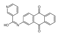 N-(9,10-dioxoanthracen-2-yl)pyridine-3-carboxamide结构式
