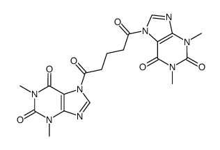 1,3,1',3'-tetramethyl-3,7,3',7'-tetrahydro-7,7'-pentanedioyl-bis-purine-2,6-dione Structure