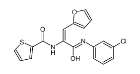 N-[(E)-3-(3-chloroanilino)-1-(furan-2-yl)-3-oxoprop-1-en-2-yl]thiophene-2-carboxamide Structure