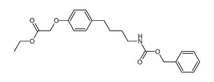 [4-(4-Benzyloxycarbonylaminobutyl)phenoxy]acetic acid ethyl ester Structure