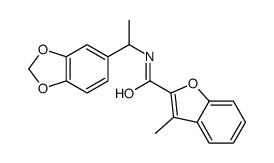 2-Benzofurancarboxamide,N-[1-(1,3-benzodioxol-5-yl)ethyl]-3-methyl-(9CI)结构式