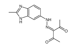 3-[(2-methyl-3H-benzimidazol-5-yl)hydrazinylidene]pentane-2,4-dione Structure