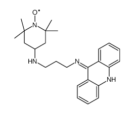 N'-acridin-9-yl-N-(1-λ1-oxidanyl-2,2,6,6-tetramethylpiperidin-4-yl)propane-1,3-diamine结构式