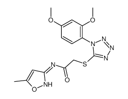 Acetamide, 2-[[1-(2,4-dimethoxyphenyl)-1H-tetrazol-5-yl]thio]-N-(5-methyl-3-isoxazolyl)- (9CI) structure