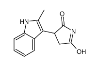 3-(2-甲基-1H-吲哚-3-基)吡咯烷-2,5-二酮结构式