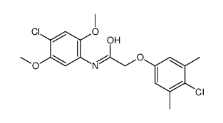 N-(4-chloro-2,5-dimethoxyphenyl)-2-(4-chloro-3,5-dimethylphenoxy)acetamide结构式