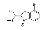 4-bromo-2-[methylsulfanyl(sulfanyl)methylidene]-3H-inden-1-one Structure