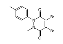 4,5-dibromo-1-(4-iodo-phenyl)-2-methyl-1,2-dihydro-pyridazine-3,6-dione结构式