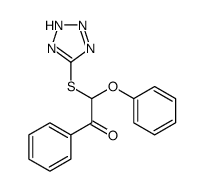 2-phenoxy-1-phenyl-2-(2H-tetrazol-5-ylsulfanyl)ethanone结构式