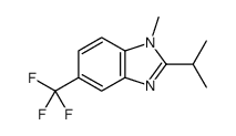 1-methyl-2-propan-2-yl-5-(trifluoromethyl)benzimidazole结构式