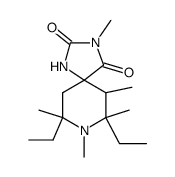 7,9-diethyl-3,6,7,8,9-pentamethyl-1,3,8-triaza-spiro[4.5]decane-2,4-dione Structure