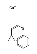 copper(1+),2-cyclopropylethenylsulfanylbenzene结构式