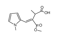 2-Methyl-3-[1-(1-methyl-1H-pyrrol-2-yl)-meth-(E)-ylidene]-succinic acid 4-methyl ester Structure