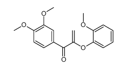 1-(3,4-dimethoxyphenyl)-2-(2-methoxyphenoxy)prop-2-en-1-one Structure