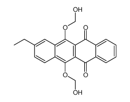 8-ethyl-6,11-bis(hydroxymethoxy)tetracene-5,12-dione结构式
