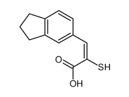 3-(2,3-dihydro-1H-inden-5-yl)-2-sulfanylprop-2-enoic acid结构式