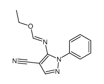 ethyl N-(4-cyano-2-phenylpyrazol-3-yl)methanimidate结构式