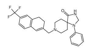 1-phenyl-8-(6-trifluoromethyl-3,4-dihydro-naphthalen-2-ylmethyl)-1,3,8-triaza-spiro[4.5]decan-4-one Structure