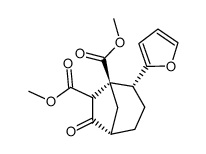 (1S,2R,5R)-2-Furan-2-yl-6-oxo-bicyclo[3.2.1]octane-1,7-dicarboxylic acid dimethyl ester结构式