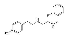 4-[2-[2-[(2-fluorophenyl)methylamino]ethylamino]ethyl]phenol结构式