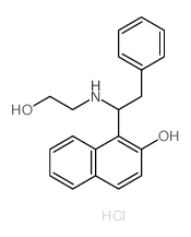 2-Naphthalenol,1-[1-[(2-hydroxyethyl)amino]-2-phenylethyl]-, hydrochloride (1:1) Structure