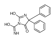 2,5-dioxo-4,4-diphenylimidazolidine-1-carboxamide结构式