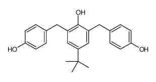 4-tert-butyl-2,6-bis[(4-hydroxyphenyl)methyl]phenol结构式