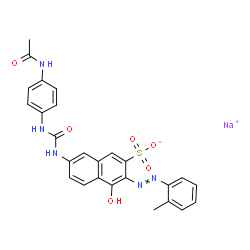 7-[[[[4-(Acetylamino)phenyl]amino]carbonyl]amino]-4-hydroxy-3-[(2-methylphenyl)azo]-2-naphthalenesulfonic acid sodium salt Structure