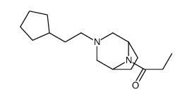 3-(2-Cyclopentylethyl)-8-propionyl-3,8-diazabicyclo[3.2.1]octane结构式