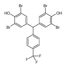 2,6-dibromo-4-[(3,5-dibromo-4-hydroxyphenyl)-[4-(trifluoromethyl)phenyl]methyl]phenol结构式